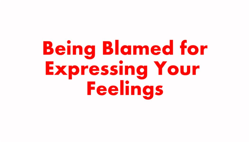 How Does It Feel to Be Blamed for Causing an Argument for Telling Another Person How You Feel? How Does It Feel to Be Blamed for Causing an Argument for Telling Another Person How You Feel?