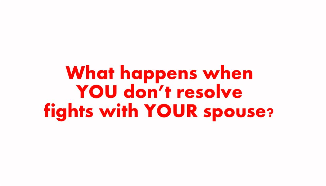 What happens when you don’t resolve fights with your spouse? What happens when you don’t resolve fights with your spouse?
