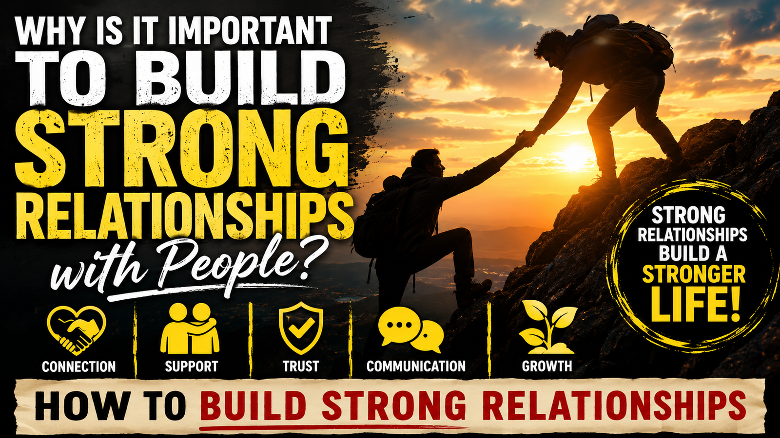 Why is it important to build strong relationships with people? How to build strong relationships Why is it important to build strong relationships with people? How to build strong relationships